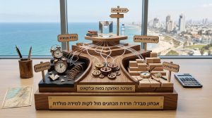 דגם עץ קונספטואלי המציג הבחנה מבדלת בין חרדת מבחנים וחסימה רגשית (שעונים וקפיצים מתוחים) לבין לקות למידה מולדת וקושי קוגניטיבי (קוביות מבנה סדוקות וזכוכית מגדלת).